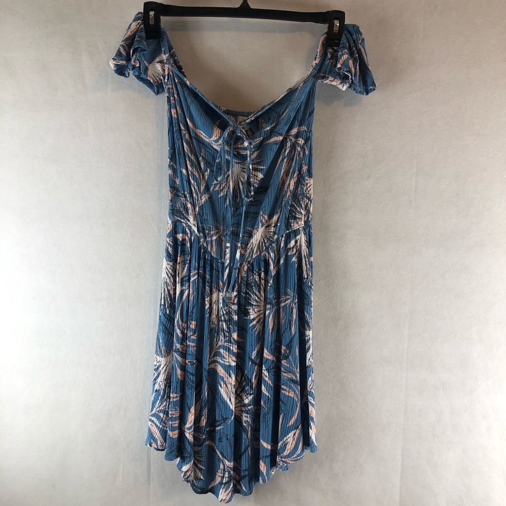 O’Neil small  Floral blue multicolor romper off shoulder - Picture 6 of 6